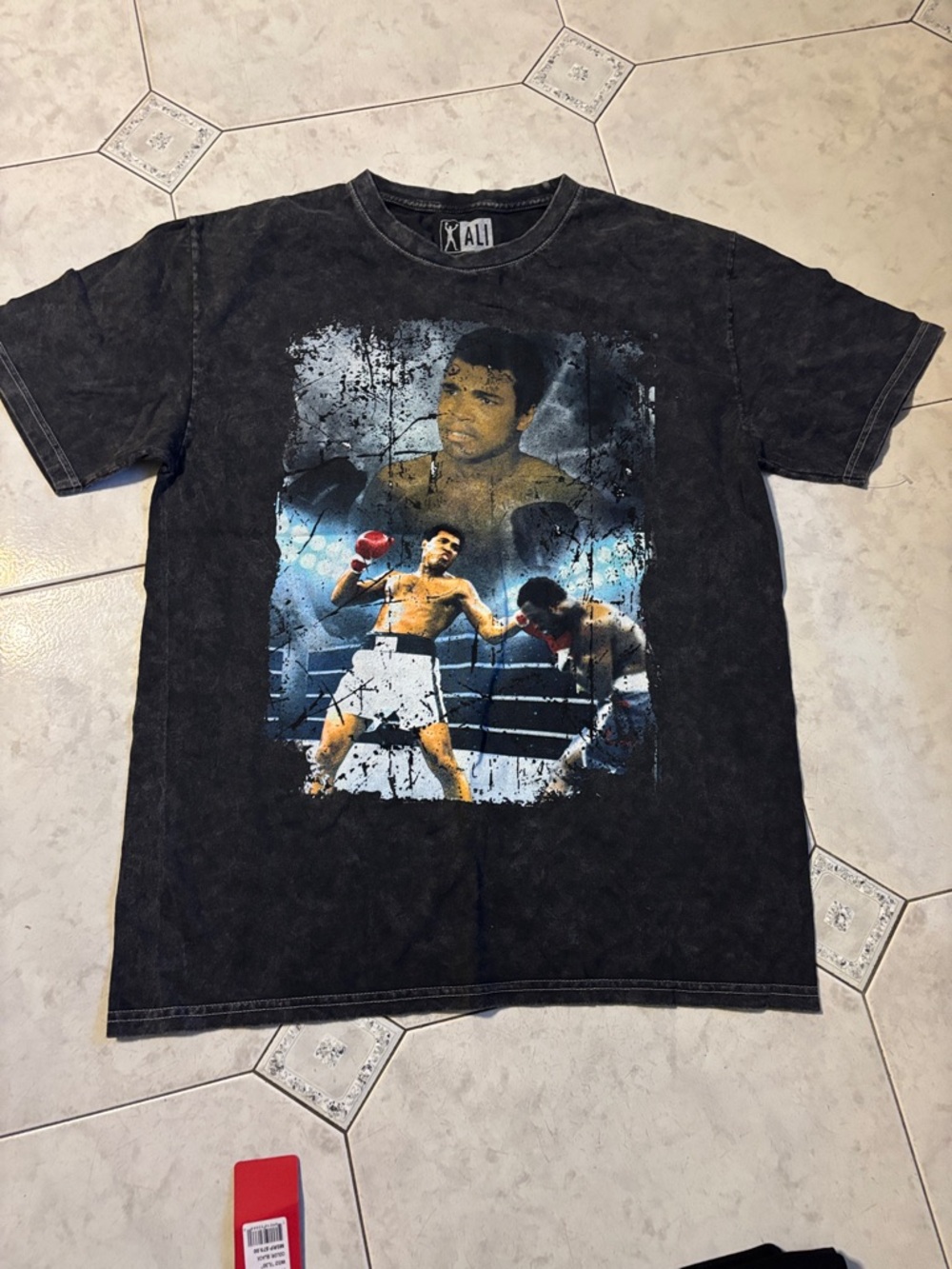 Vintage Boxing Graphic Tee - Black